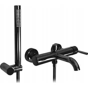 Vodovodní baterie Nástěnná vanová baterie páková Rea LUNGO černá