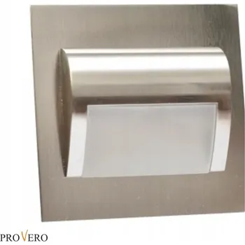 Schodišťové svítidlo ProVero 1,2 W čtvercové stříbrné integrované LED