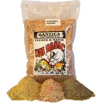 Návnadová surovina Qantica Uni Basic Match a Feeder krmivo 1 kg karamel/perník