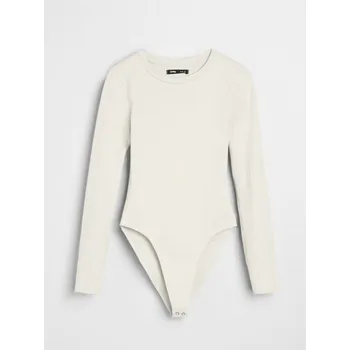 Body Sinsay - Body s&nbsp;dlouhými rukávy - krémová - 490EU-01X - 490EU-01X-L