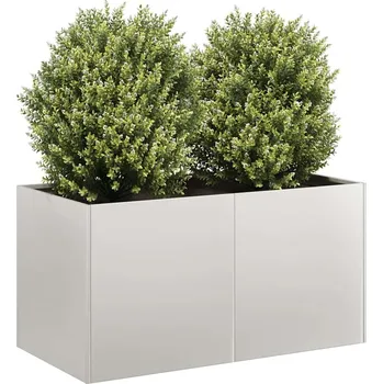 Pěstitelství vidaXL Truhlík 80x40x40 cm ocel válcovaná za studena [860670] Barva: Nerezová ocel