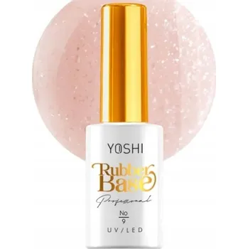 Přípravek na nehty Yoshi Kaučuková báze Rubber Base UV/LED Hybrid 10 ml - Odstín č. 9