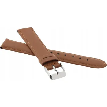 Řemínek na hodinky Hnědý kožený řemínek K hodinkám 20 mm JVD R17403