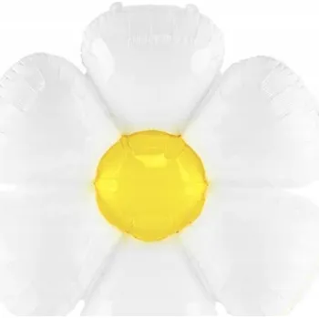 Balónek Narozeninový balónek KVĚT BÍLÁ SEDMIKRÁSKA k narozeninám 50cm 1 Ks