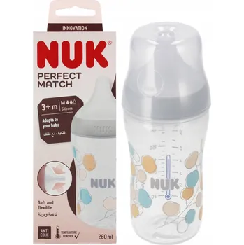 Kojenecká láhev NUK láhev Perfect Match 260 Ml. dudlík M 3m+