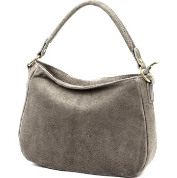 Kabelka Vera Pelle shopper kabelka z pravé kůže šedá