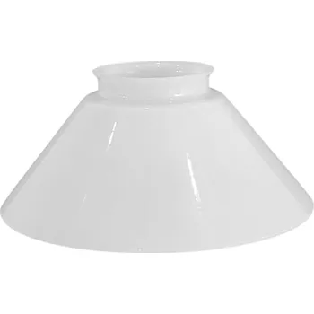 Obraz Stínidlo 4310 kuželové bílé s límcem, úchyt sklo patice E27, průměr 15 cm