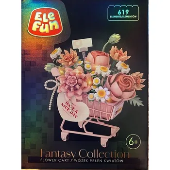 ostatní stavebnice Stavebnice EleFun Fantasy Collection Vozík Plný Květin 619 dílků