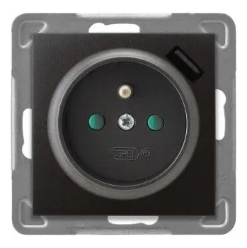 Elektrická zásuvka Elektrická Zásuvka Ospel , šedá