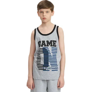 Chlapecké tílko Winkiki Kids Wear Chlapecké tílko Game ON - šedý melanž Velikost: 146