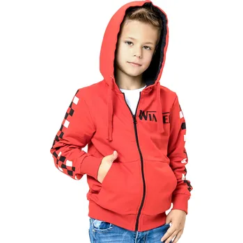 Winkiki Kids Wear Chlapecká mikina s kapucí Winner - červená Velikost: 152