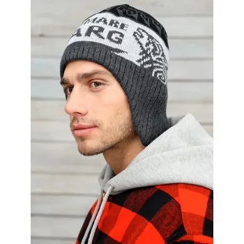 Čepice Marhatter Pánská pletená čepice - 9784 - černo-šedá