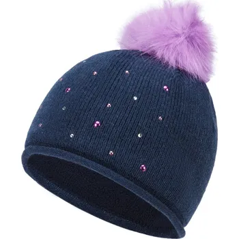 Čepice Marhatter Dívčí pletená čepice - 9474 - modrá/červená