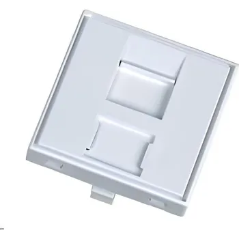 Síťový kabel Modul neosazený 1x RJ45, 45x45 mm s prachovkou