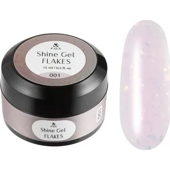 Lak na nehty Fox Shine gelové vločky 001 15 ml