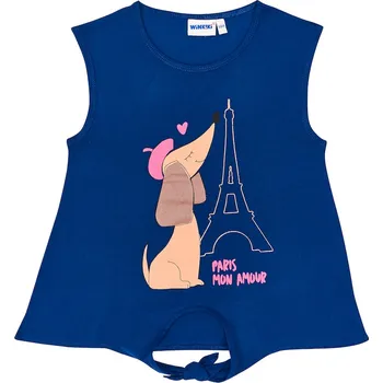 Winkiki Kids Wear Dívčí top France - navy Velikost: 122