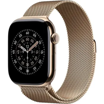 Chytré hodinky Apple Watch 49/46/45/44mm zlatý milánský tah S/M