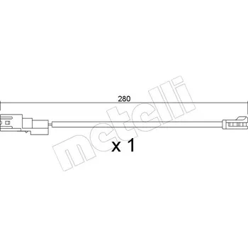 Brzdová destička Indikátor opotřebení brzd METELLI SU.423