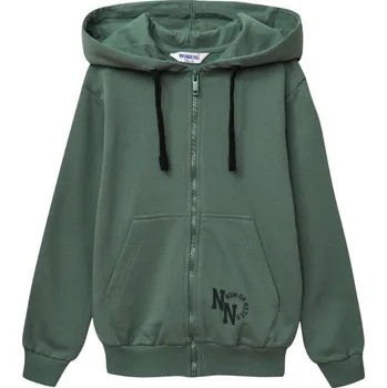 Dívčí mikina Winkiki Kids Wear Unisex mikina na zip s kapucí LA - Khaki Velikost: 134