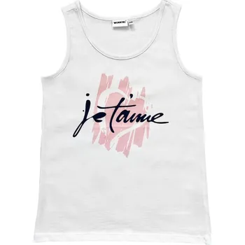 Dívčí tričko Winkiki Kids Wear Dívčí tílko JeT'aime - bílá Velikost: 164
