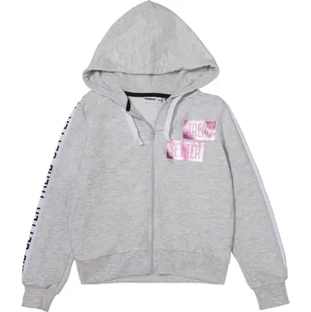 Dívčí oblečení Winkiki Kids Wear Dívčí mikina s kapucí Trend Setter - šedý melanž Velikost: 140