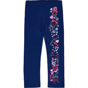 Winkiki Kids Wear Dívčí legginy Meow - navy Velikost: 98