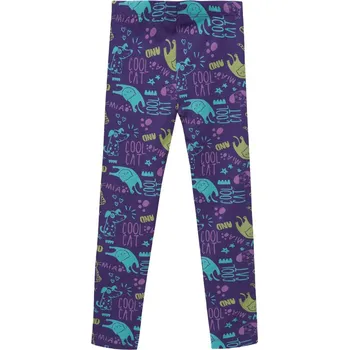 Dívčí oblečení Winkiki Kids Wear Dívčí legginy Cool Cat - fialová Velikost: 98