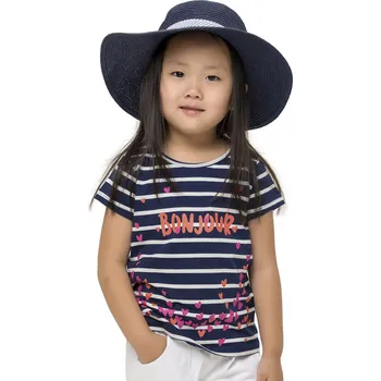 Dívčí tričko Winkiki Kids Wear Dívčí tričko I love Paris - navy - pruhy Velikost: 104
