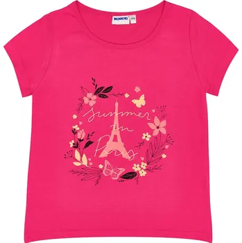 Dívčí tričko Winkiki Kids Wear Dívčí tričko I love Paris - fuchsie Velikost: 104