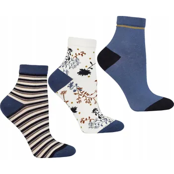 Dámské ponožky 3x Dámské Ponožky s jarním vzorem, bavlněné, roztomilé MORAJ, velikost 35-38