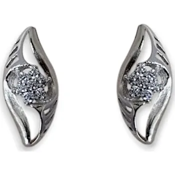 Náušnice Stříbrné náušnice se zirkony kvítky