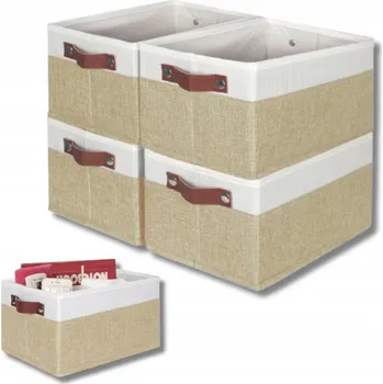 Úložný box Skládací úložný box koš na hračky oblečení šperky bavlna len 4 ks