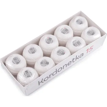 Příze Příze Kordonetka 20 g, střední, 8002/15 bílá