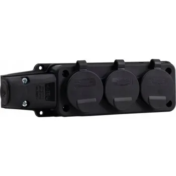 Elektrická zásuvka F-ELEKTRO Zásuvka rozbočovací pryžová GZF 103, 3x 16 A, 250 V, IP 54