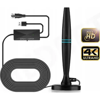 Televizní anténa NEJVÝKONNĚJŠÍ TELEVIZNÍ ANTÉNA TV DVB-T2 FM DAB AKTIVNÍ SE ZESILOVAČEM