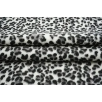 FLÍS S POTISKEM VZOR DROBNÁ ŠEDÁ PANTERKA