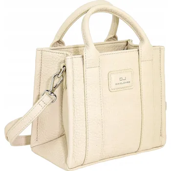 Kabelka David Jones kabelka, typ kufřík, z eko kůže, bílá