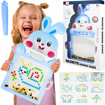 Magnetická kreslící tabulka MAGNETICKÁ TABULE MONTESSORI PUZZLE PRO KRESLENÍ MagPad KRÁLÍK WOOPIE