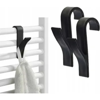 Věšák 2x Háček věšák na radiátor žebříkový a panelový do zásuvek Bílý VELKÝ