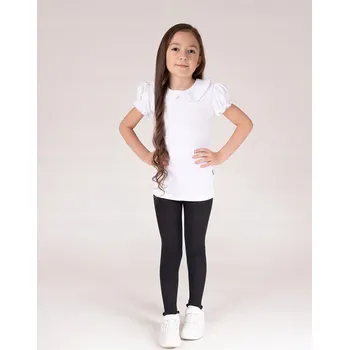 Dívčí žebrované legíny černé Nicol, vel. 122