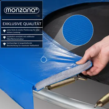 plyšák monzana® Trampolína Ø427cm včetně ochranné sítě TÜV SÜD GS
