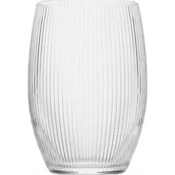 Váza SKLENĚNÁ VÁZA Flakon S Proužky Na Květiny