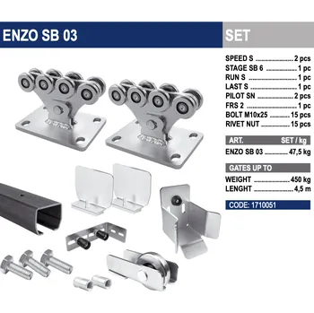 CAIS KIT ENZO SB 03 sada pro samonosnou bránu do 4,5m průjezdu