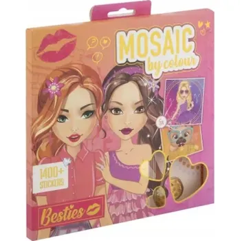 kreativní sada Kreativní set mozaika podle barev 5 listů předloh + 1400 samolepek