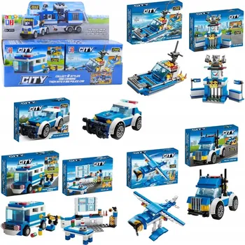 ostatní stavebnice Stavební Stavebnice Policejní vrtulníková vozidla Budovy 98-11 8 dílů Mix