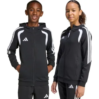 Dívčí oblečení Dětská mikina adidas Tiro 26 League Sweat Full Zip Hoodie černá KF3324 128 cm