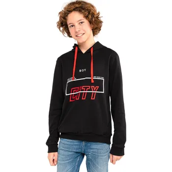 Chlapecká mikina Winkiki Kids Wear Chlapecká mikina s kapucí City - černá Velikost: 158