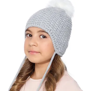 Čepice Marhatter Dívčí pletená čepice - 9822 - světle šedá