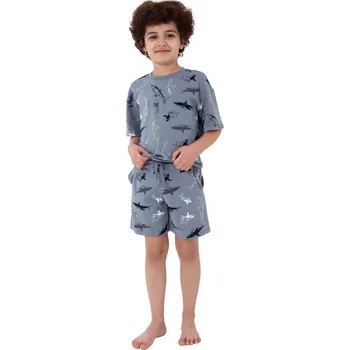 Chlapecké pyžamo Chlapecké pyžamo Shark, krátké kalhoty, krátký rukáv - šedá | Winkiki Kids Wear Velikost: 110