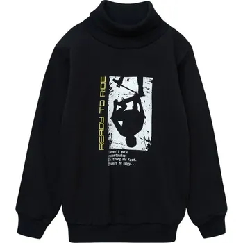 Chlapecký svetr Winkiki Kids Wear Chlapecký rolák Ready to Ride - Černá Velikost: 170